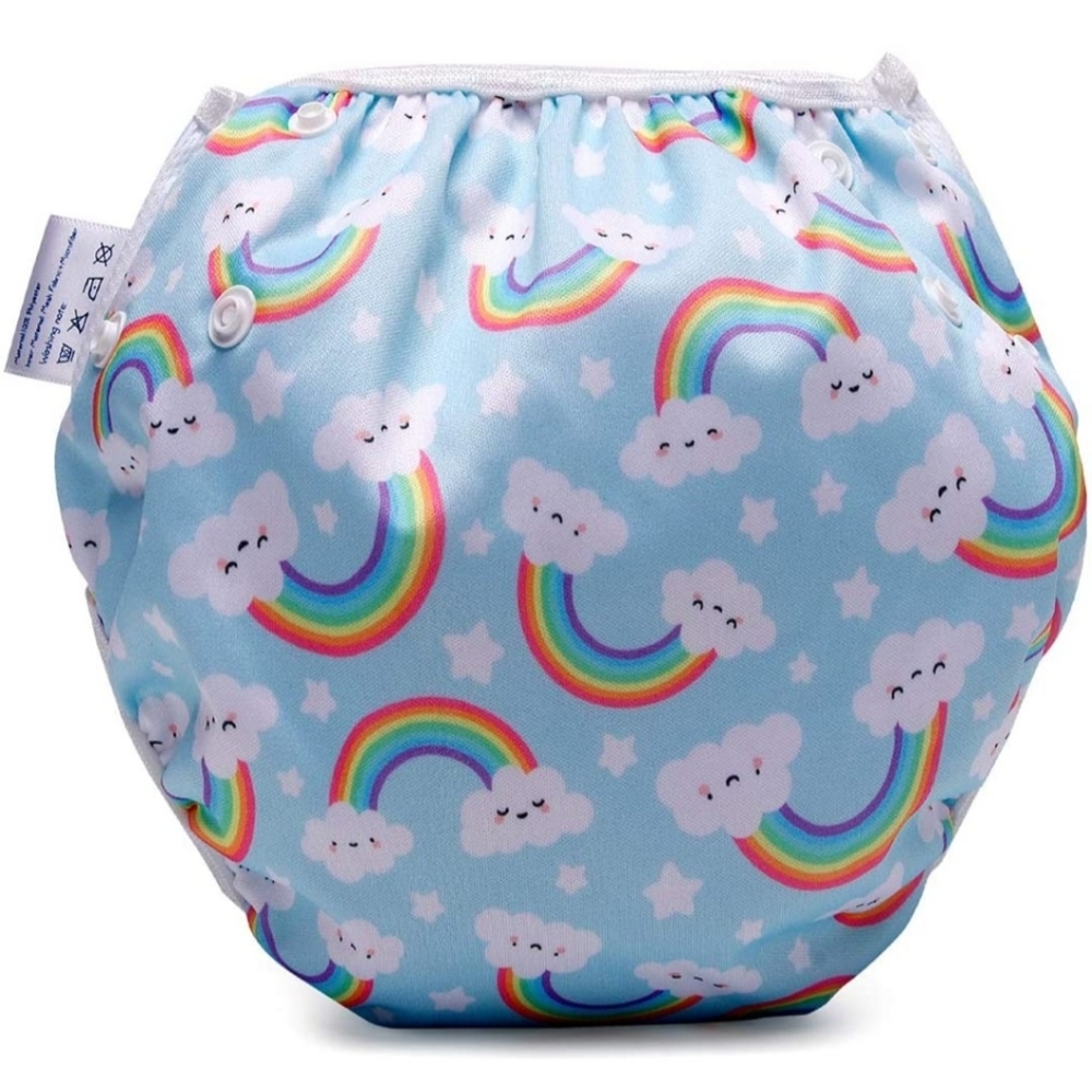Baby Water Diaper Snap Reusable Cute Swimsuit Ultra Soft Swimpamper